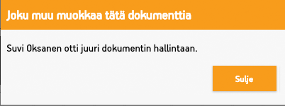 Esimerkki siitä, kun joku pakottaa muokkaamasi sivun hallinnan itselleen.