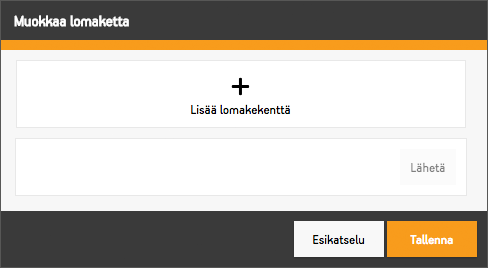 Lomake-editorin muiden asetusten välilehti