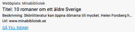 Minabibliotekin artikkelin metadata