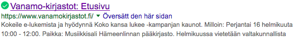 Verkkosivuston nimi Googlen hakutuloksissa