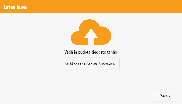 Valintaikkuna kuvapankin kuvien lataamiseen.