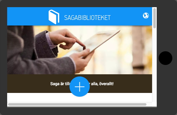 Verkkonäkymä älypuhelintilassa, vaaka