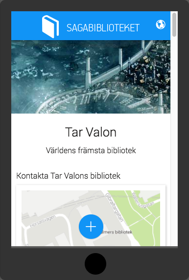 Verkkonäkymä älypuhelintilassa, pysty