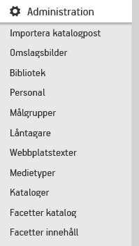 Administratörsmenyn