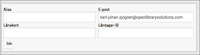 Sökinställningar för låntagarsöken
