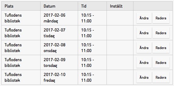 Dialog för att ställa in datum och tid
