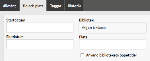 Fliken för tid och plats