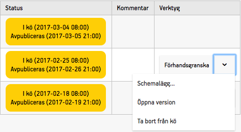 Dialogen för att schemalägga en aktivitet