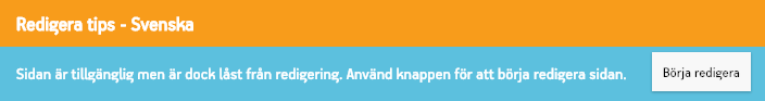 Exempel på ett dokument som är tillgänligt att redigera men ännu inte låst till en själv.
