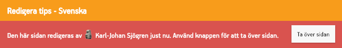 Exempel på ett dokument som redigeras av någon annan.