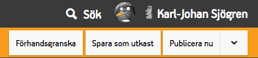 Knapparna som styr Publiceringsflödet