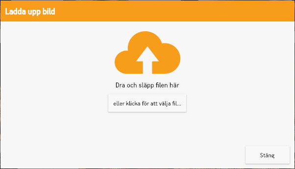 Dialogen för att ladda upp bilder i bildbanken.